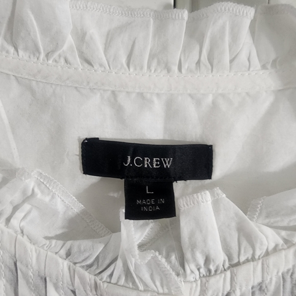 J.Crew Ruffleneck tuxedo shirt in lightweight cotton poplin - Picture 6 of 10